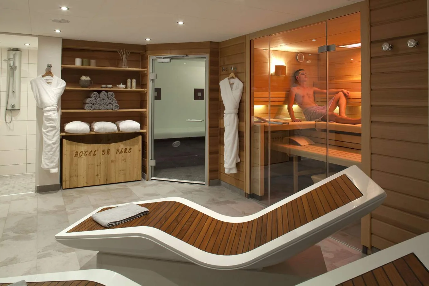 Сауна и зона отдыха в SPA отеля